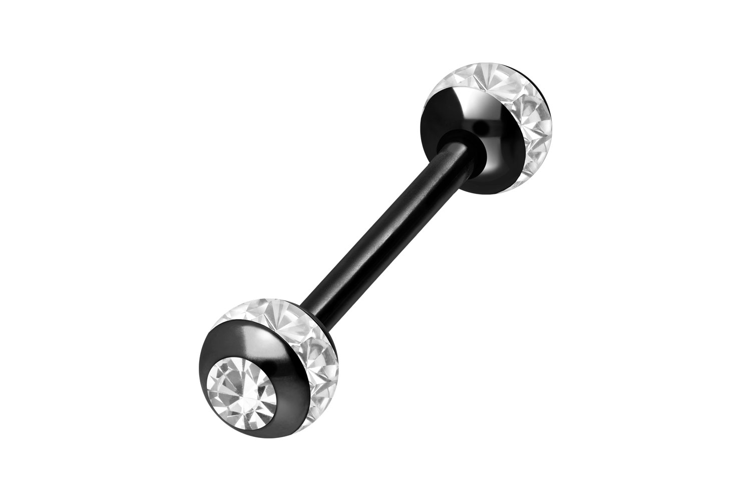 Chirurgenstahl Barbell Piercing EPOXY-RING-KUGELN + KRISTALLE